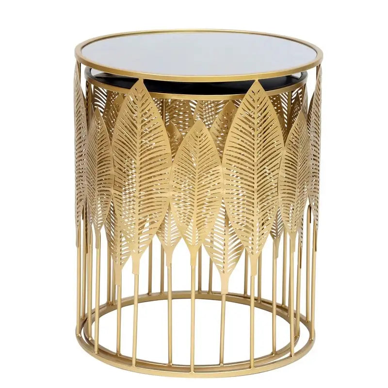Tables d'appoint feuilles d'or, tables de chevet, tables basses d'appoint