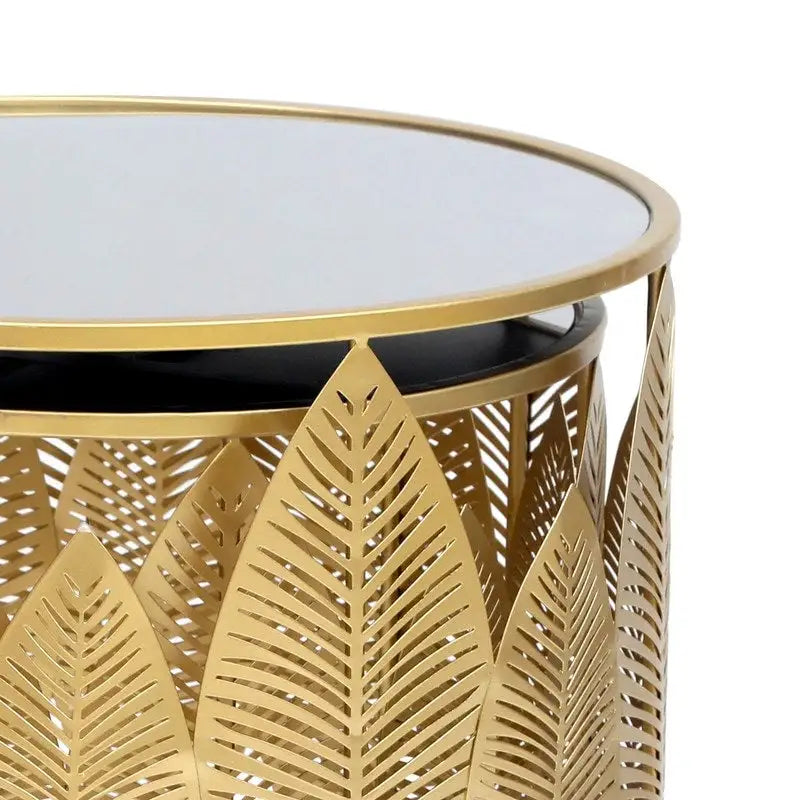 Tables d'appoint feuilles d'or, tables de chevet, tables basses d'appoint