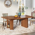 Table de cuisine rectangulaire en bois avec rangement