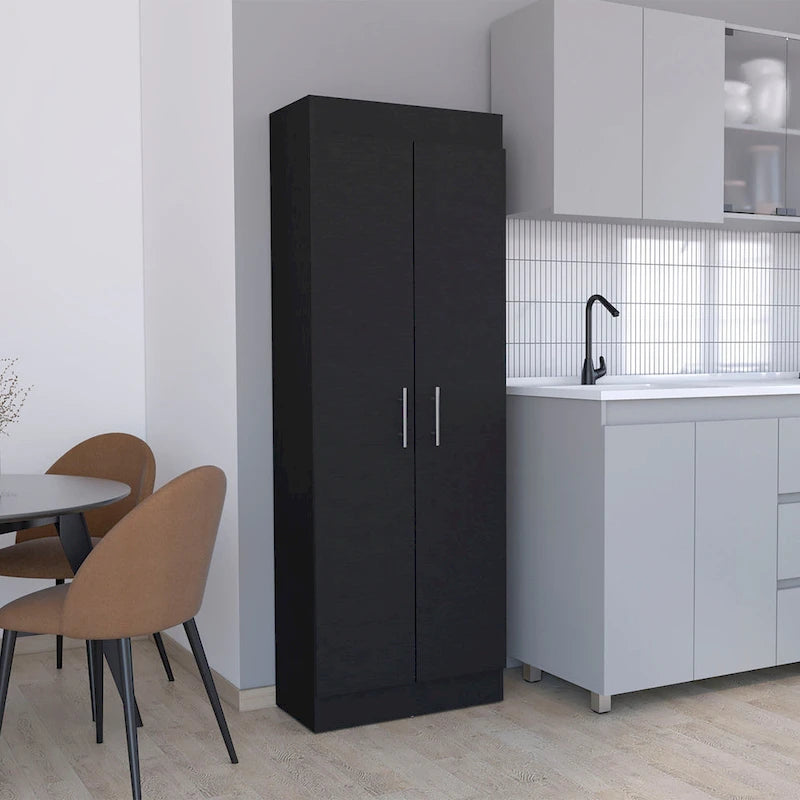 Meuble de garde-manger, design compact à 2 portes