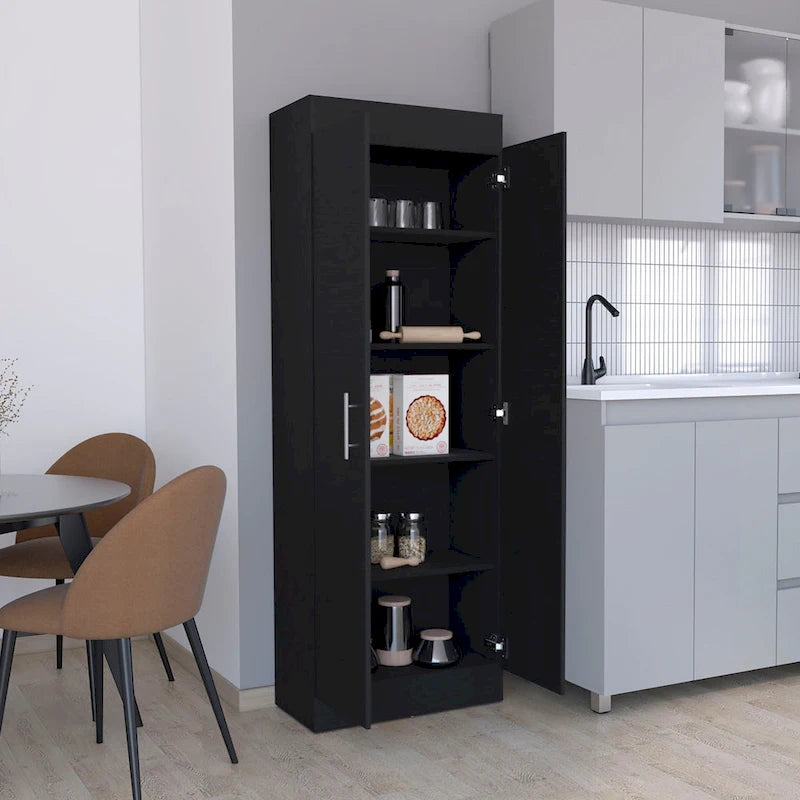 Meuble de garde-manger, design compact à 2 portes