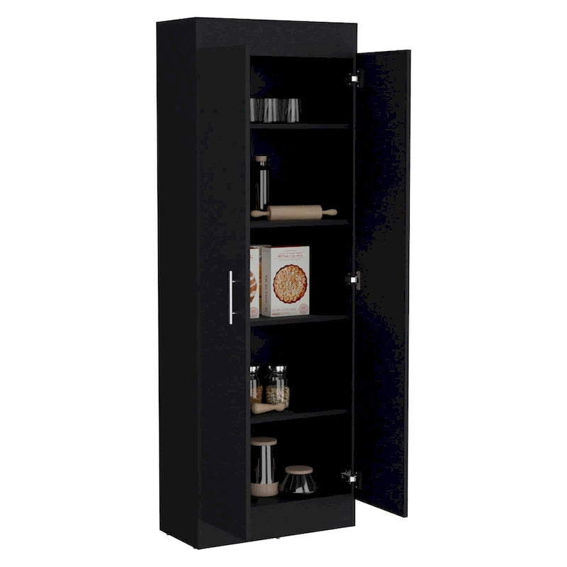Meuble de garde-manger, design compact à 2 portes