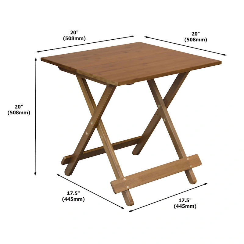 Table pliante en bambou massif