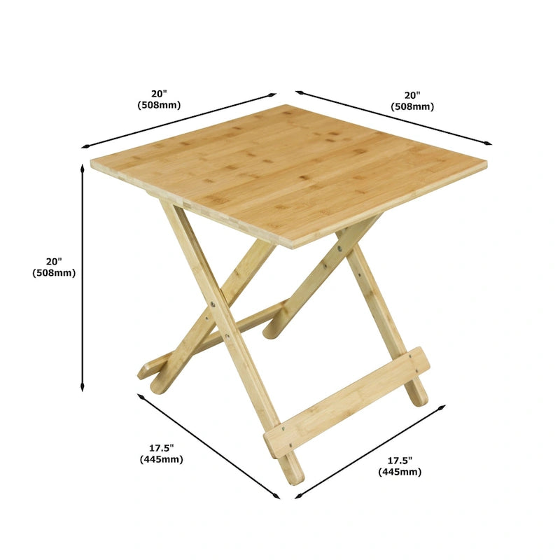 Table pliante en bambou massif