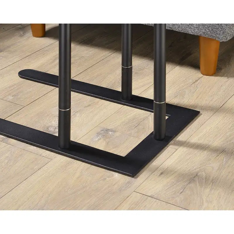 Table d'appoint industrielle en métal en C avec ouverture coulissante par le haut
