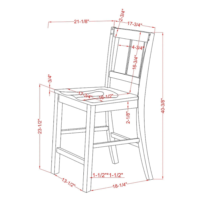 Chaises de bar rustiques en bois
