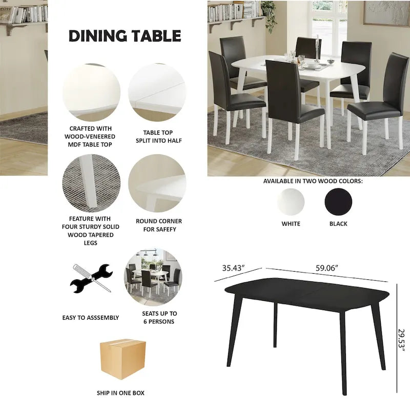 Table de salle à manger moderne et élégante