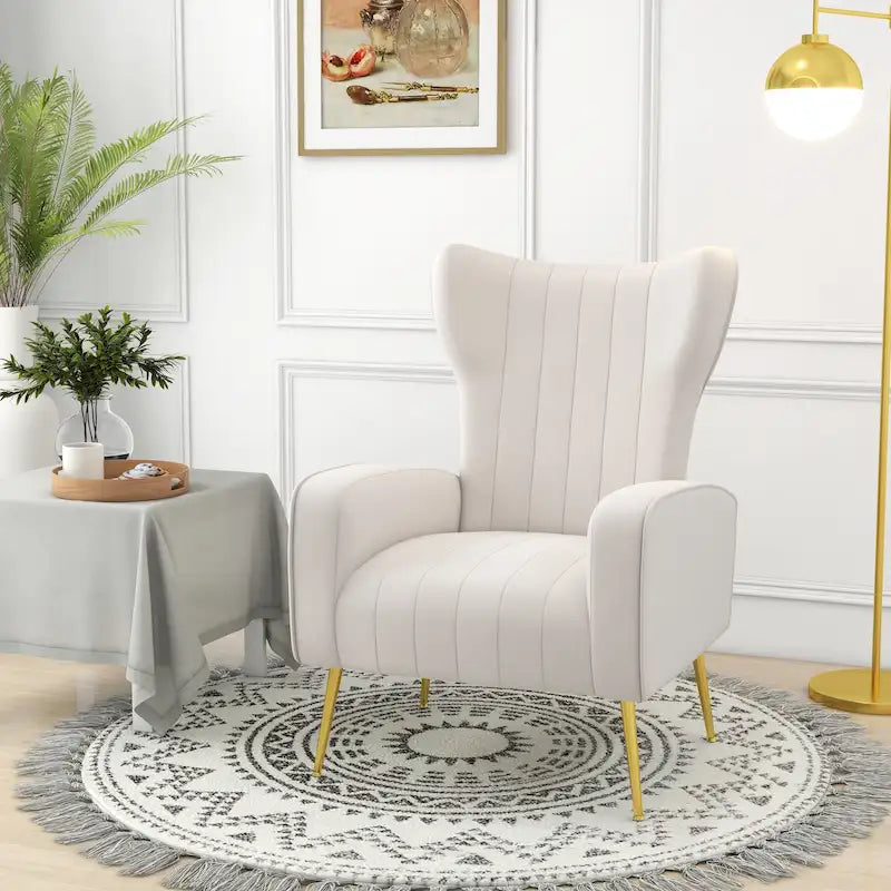 Fauteuil cabriolet d'appoint rembourré