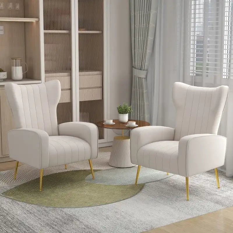 Fauteuil cabriolet d'appoint rembourré