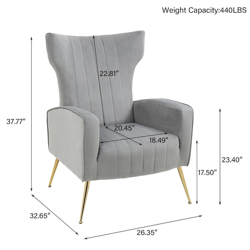 Fauteuil cabriolet d'appoint rembourré