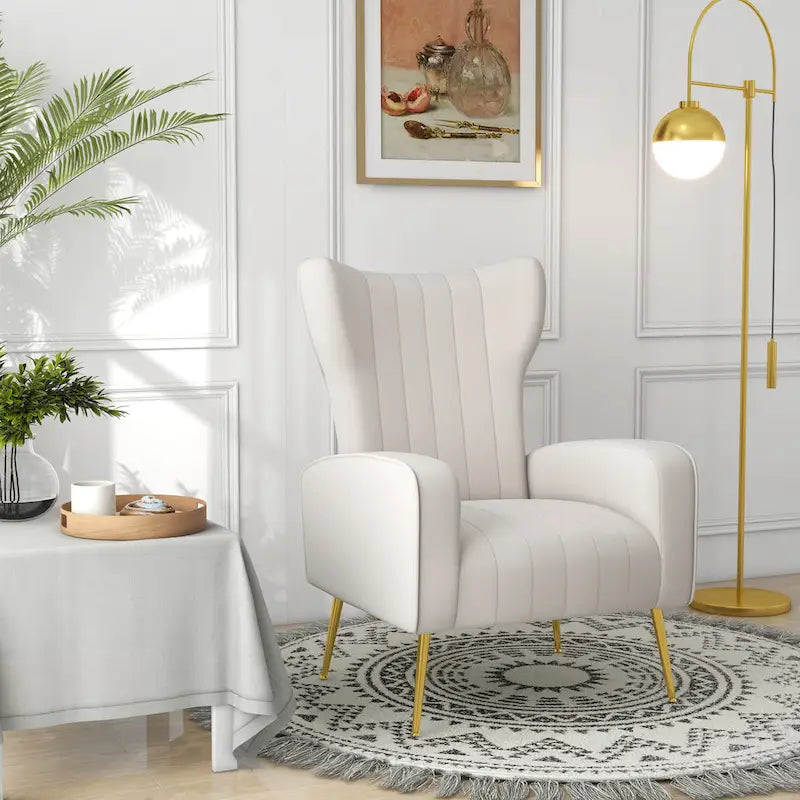 Fauteuil cabriolet d'appoint rembourré
