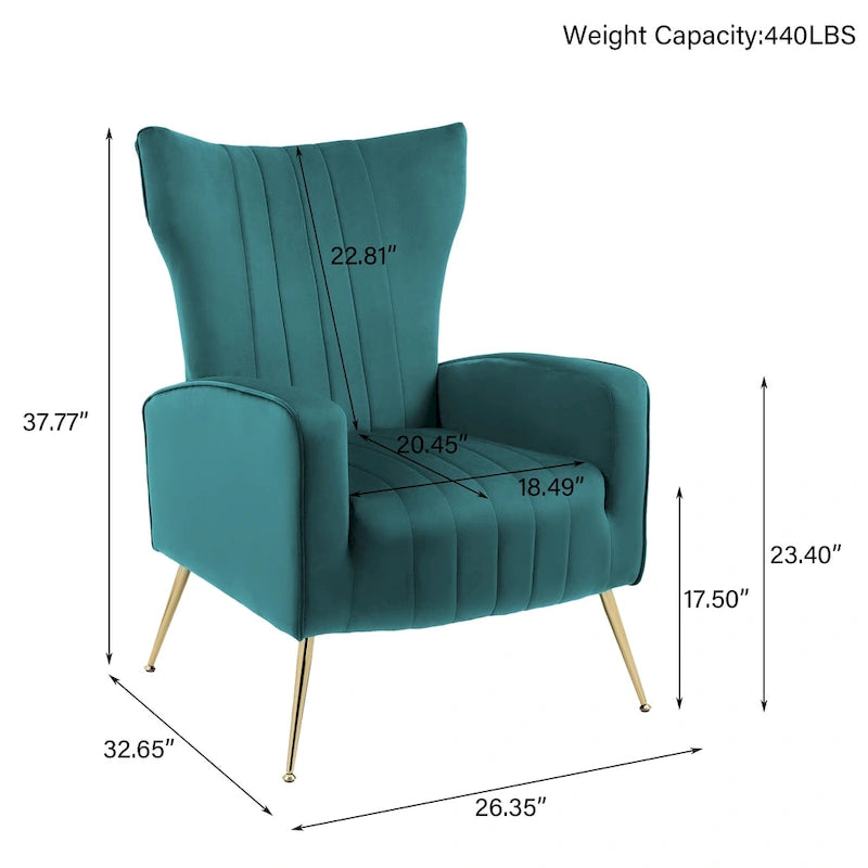 Fauteuil cabriolet d'appoint rembourré