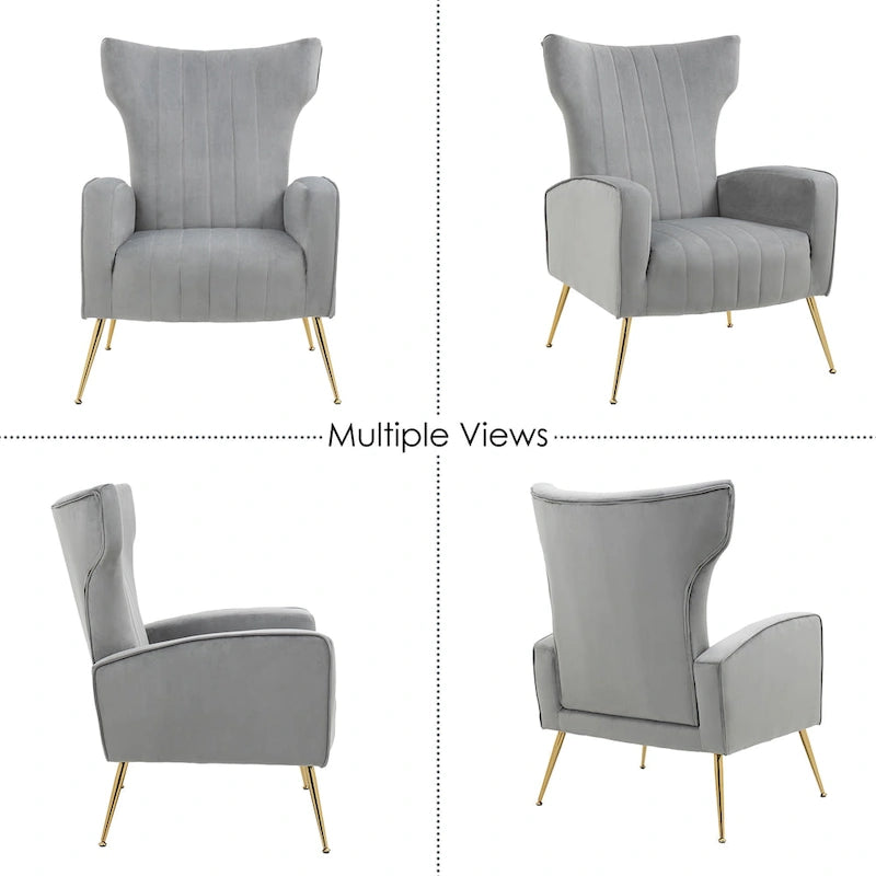 Fauteuil cabriolet d'appoint rembourré