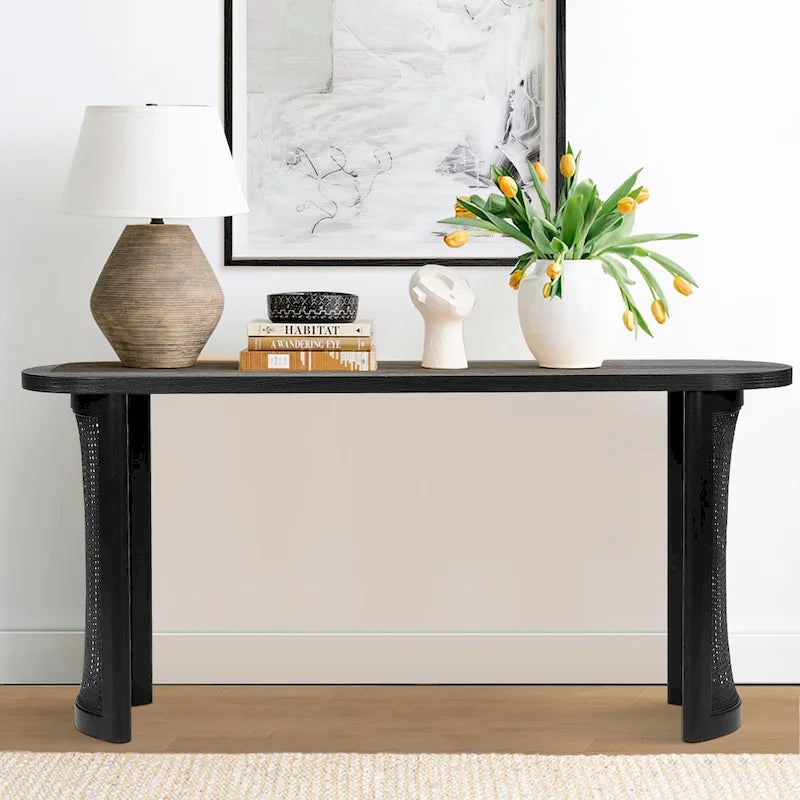 Console en rotin massif