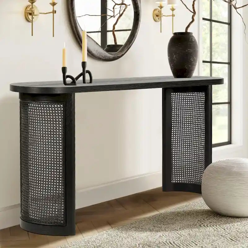 Console en rotin massif