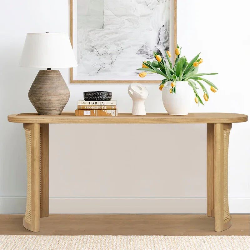 Console en rotin massif