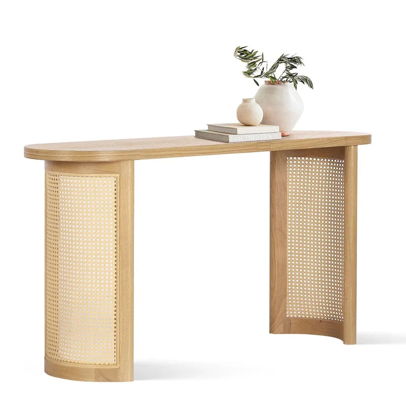 Console en rotin massif