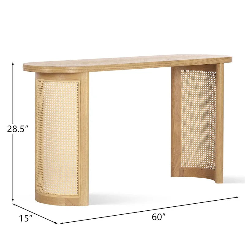 Console en rotin massif