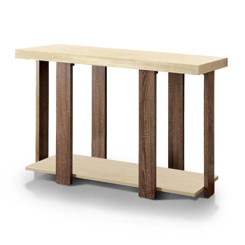 Table console à 1 étagère en bois moderne