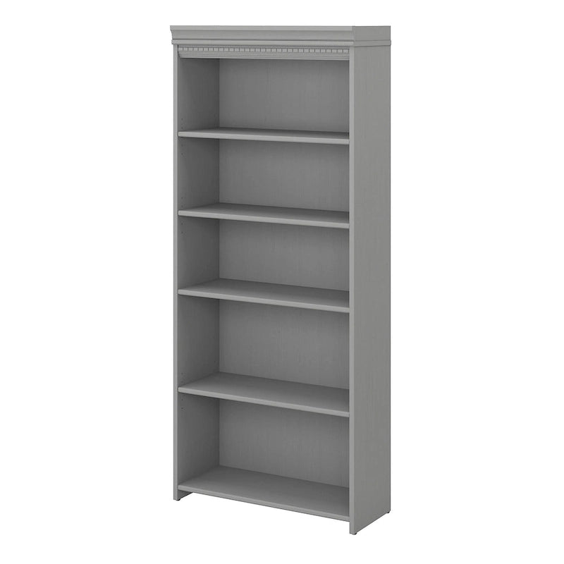 Bibliothèque 5 étagères blanc antique