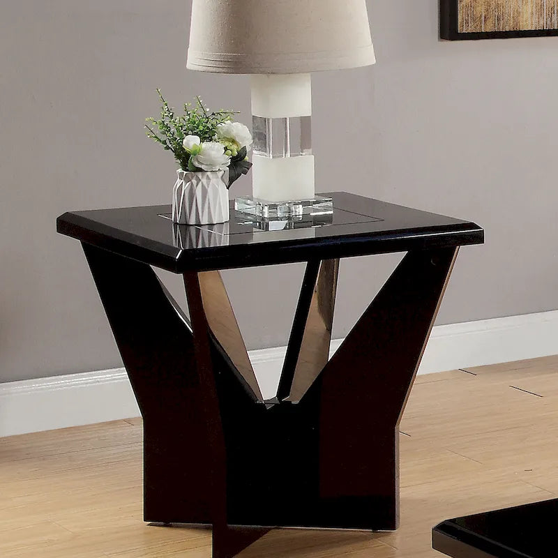 Table d'appoint contemporaine en verre