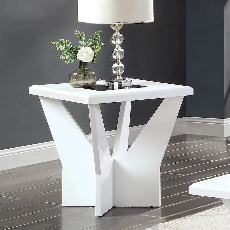 Table d'appoint contemporaine en verre