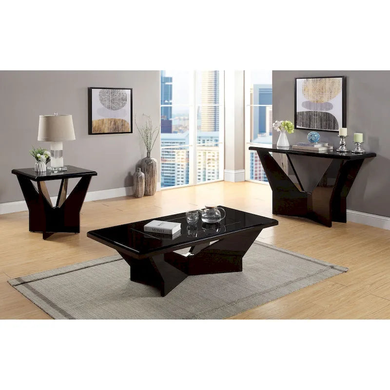 Table d'appoint contemporaine en verre