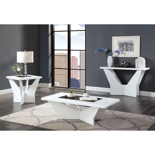 Table d'appoint contemporaine en verre