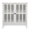 Meuble de rangement d'appoint autoportant avec porte transparente