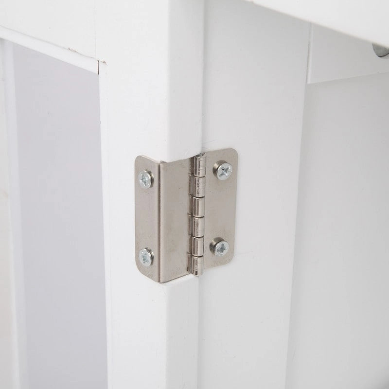 Meuble de rangement d'appoint autoportant avec porte transparente