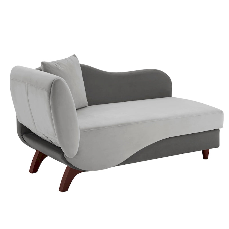 Chaise longue de rangement bicolore