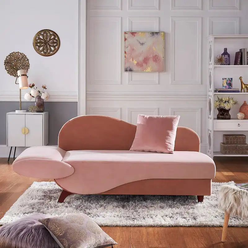 Chaise longue de rangement bicolore