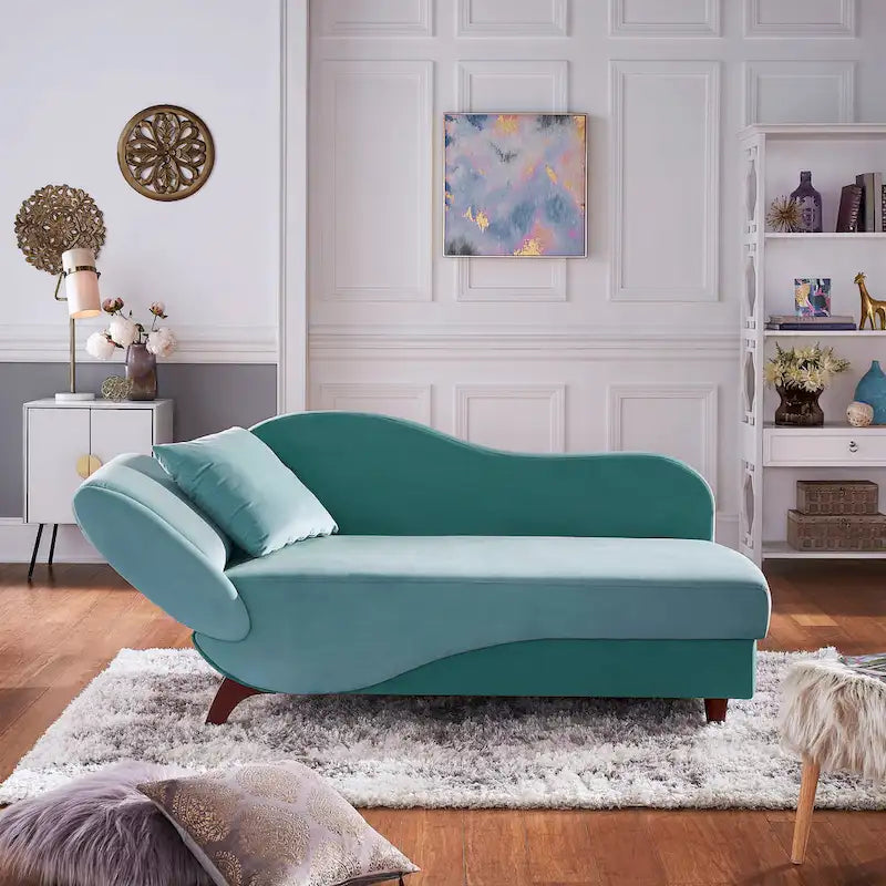 Chaise longue de rangement bicolore