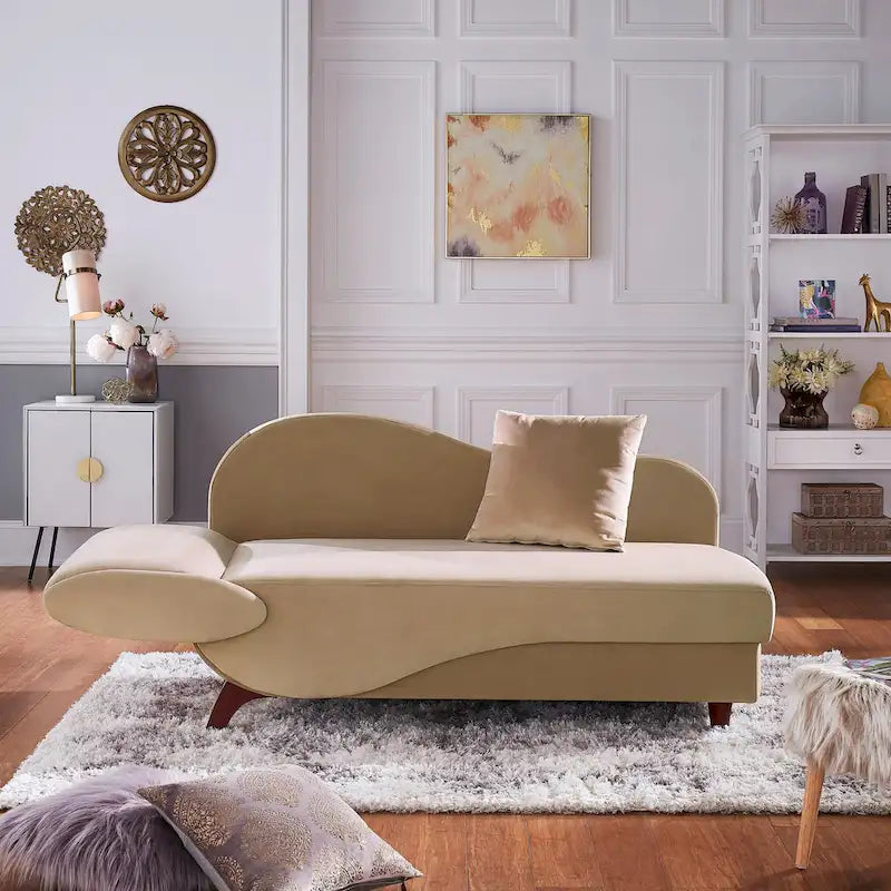 Chaise longue de rangement bicolore