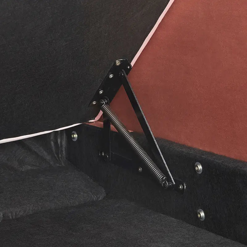 Chaise longue de rangement bicolore