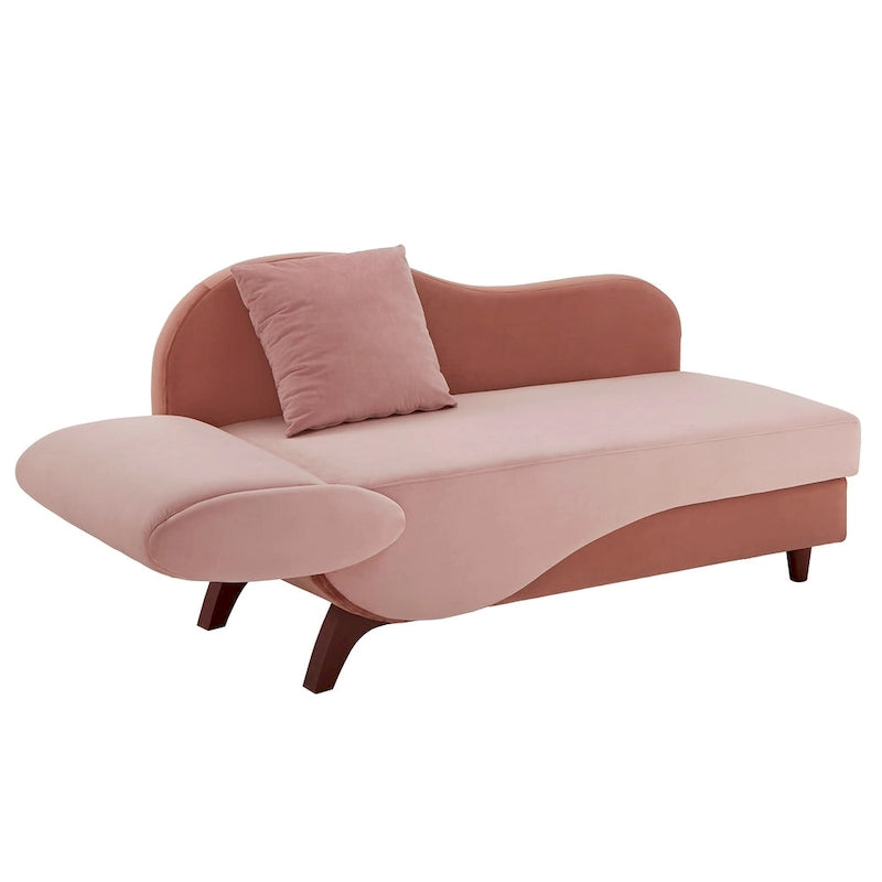 Chaise longue de rangement bicolore