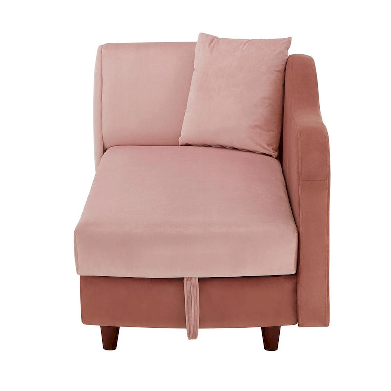 Chaise longue de rangement bicolore