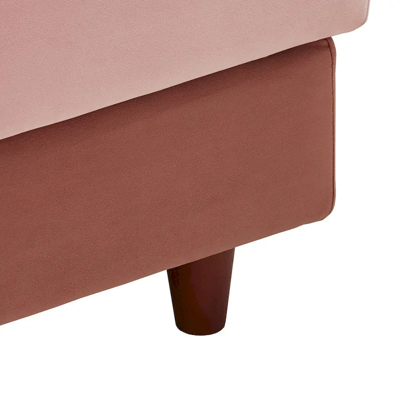 Chaise longue de rangement bicolore
