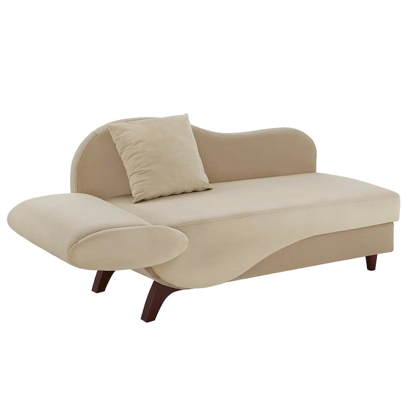 Chaise longue de rangement bicolore