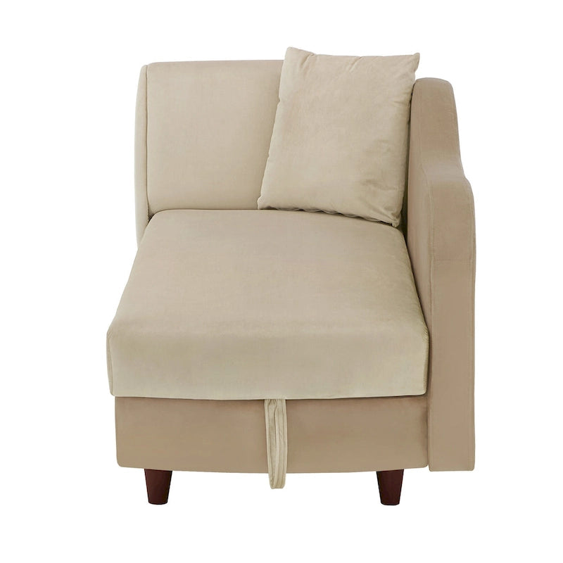 Chaise longue de rangement bicolore