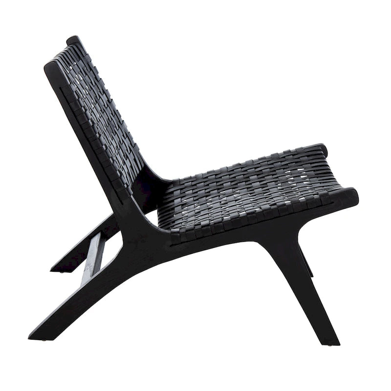Fauteuil d'appoint en cuir tressé