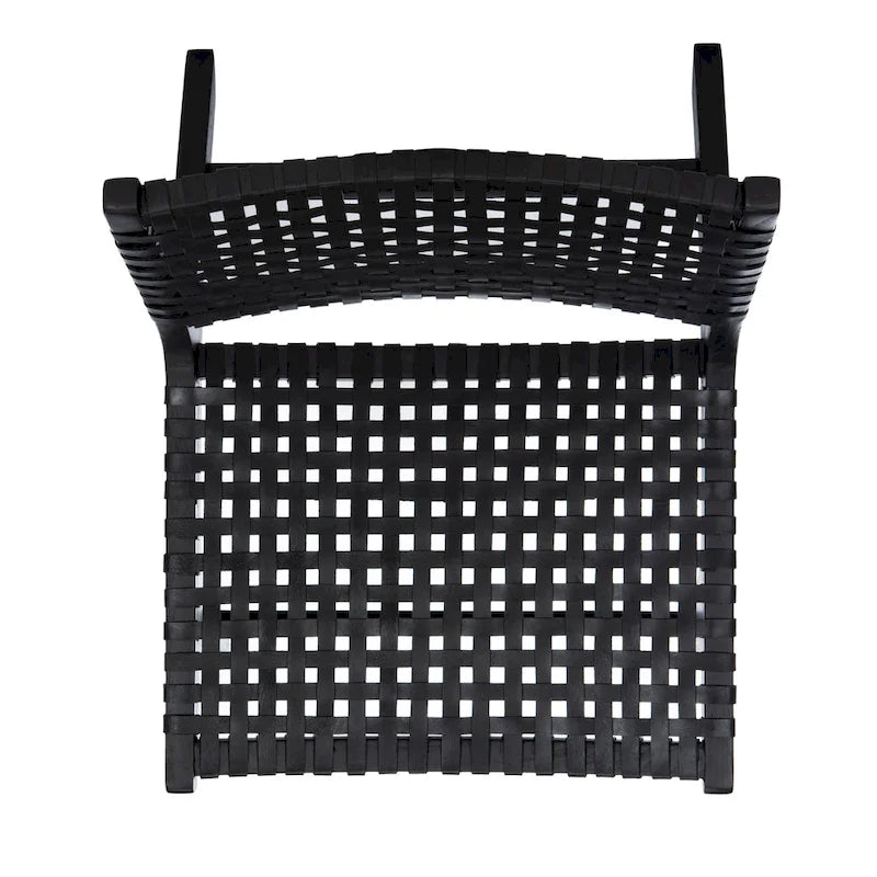 Fauteuil d'appoint en cuir tressé