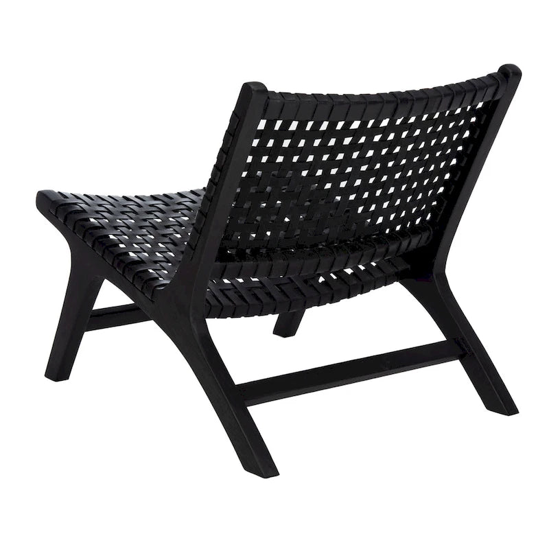 Fauteuil d'appoint en cuir tressé