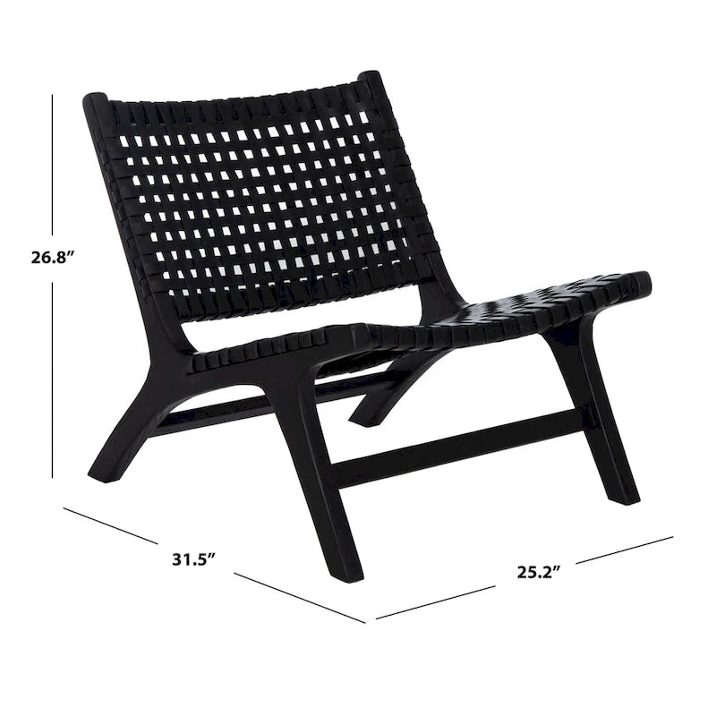 Fauteuil d'appoint en cuir tressé