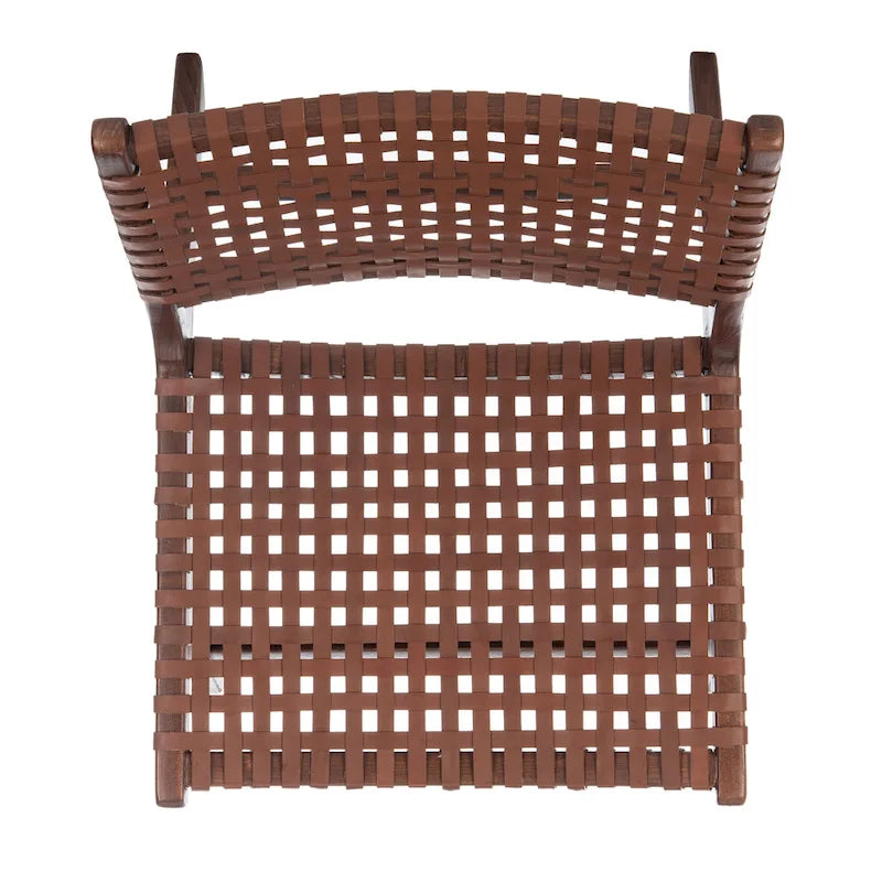 Fauteuil d'appoint en cuir tressé