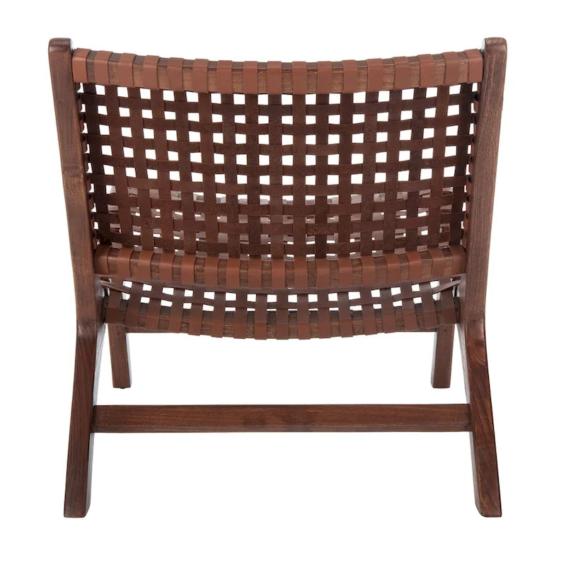 Fauteuil d'appoint en cuir tressé