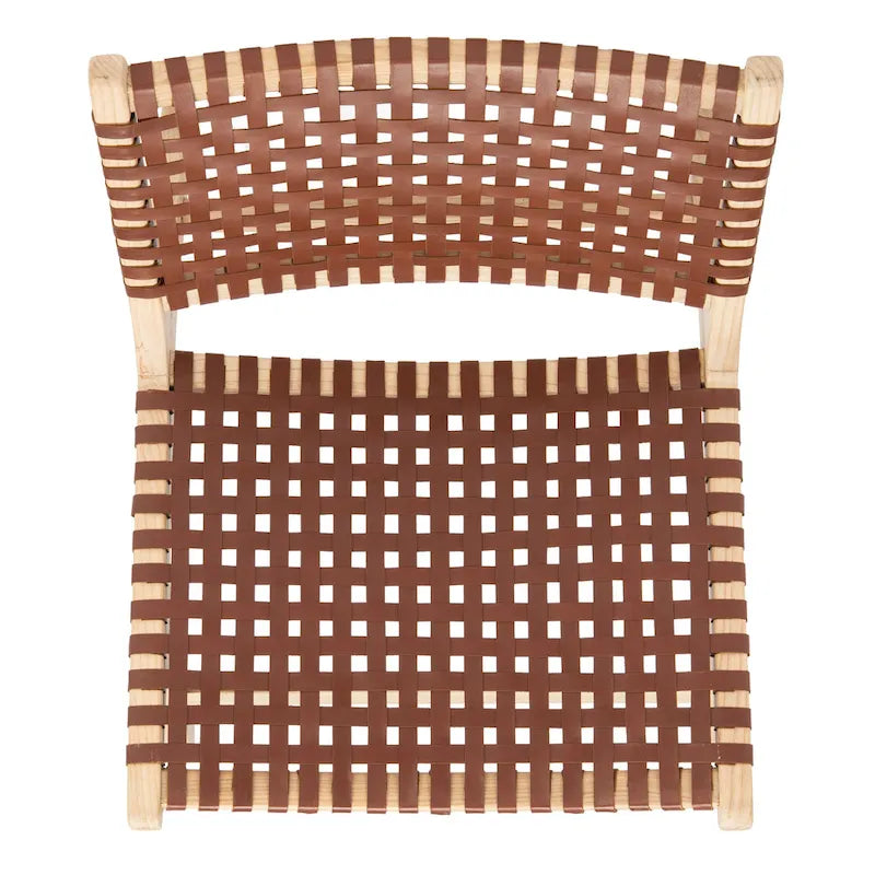 Fauteuil d'appoint en cuir tressé