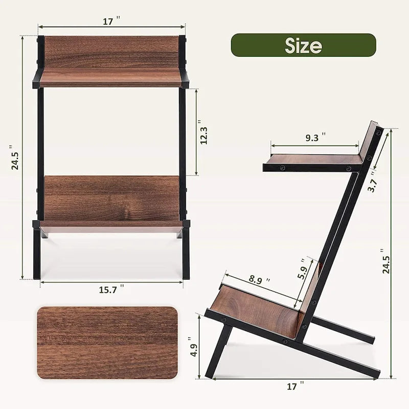 Petite Table d'appoint avec Rangement, Table de Chevet Moderne et Simple