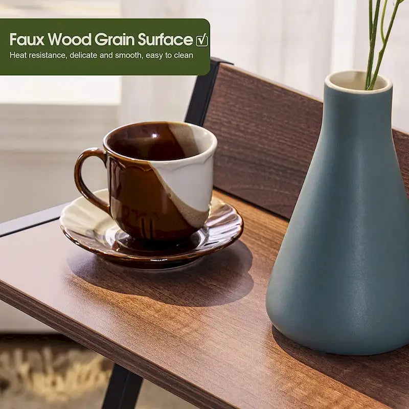 Petite Table d'appoint avec Rangement, Table de Chevet Moderne et Simple