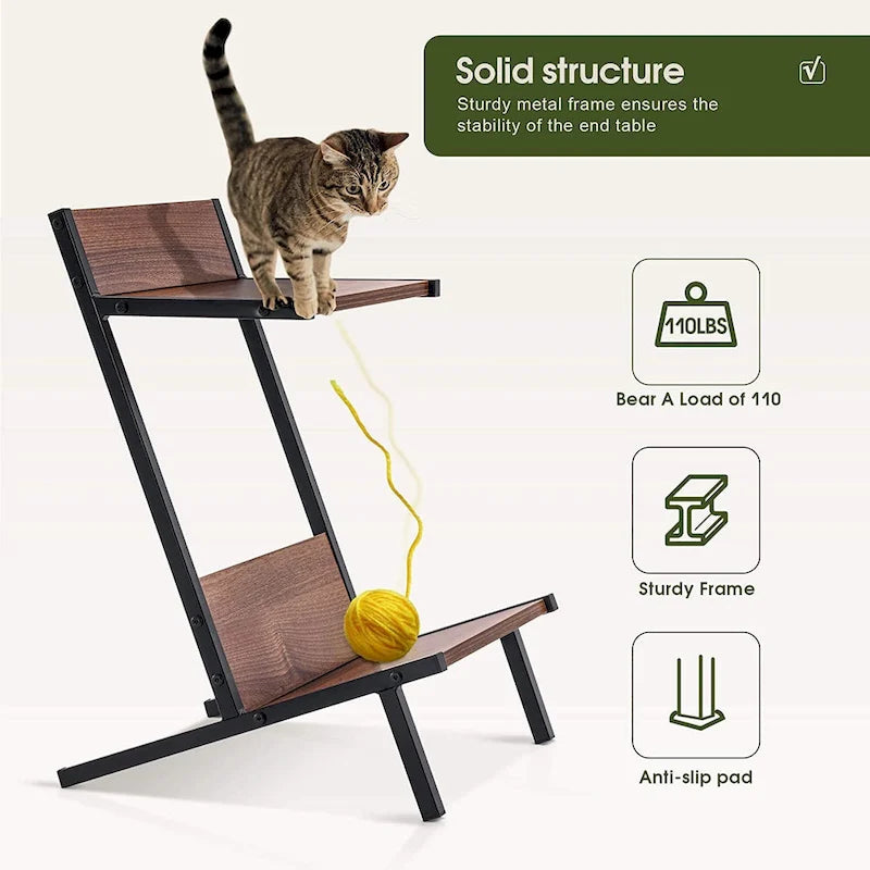 Petite Table d'appoint avec Rangement, Table de Chevet Moderne et Simple